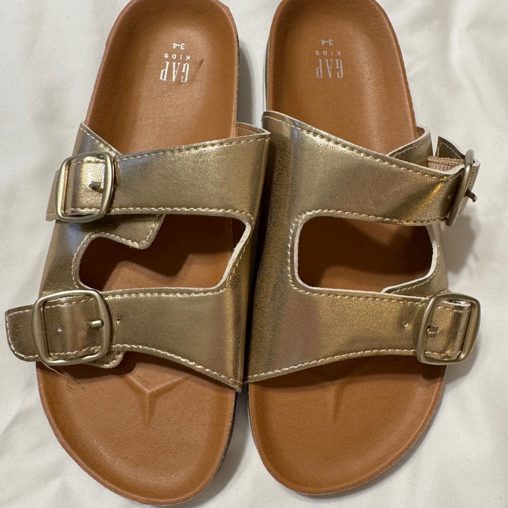 Girls GAP Gold Buckle Sandals